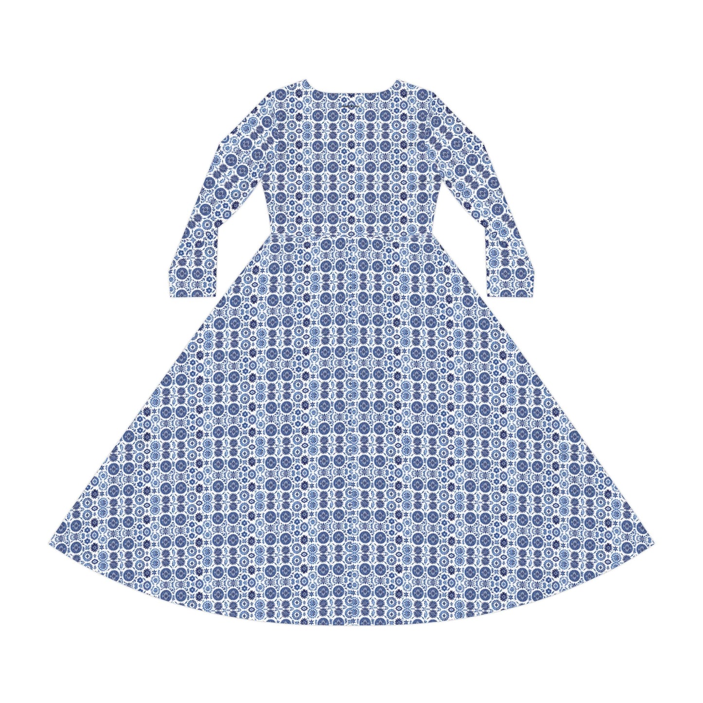 Royal Azure Chic Women's Long Sleeve Dance Dress #PY