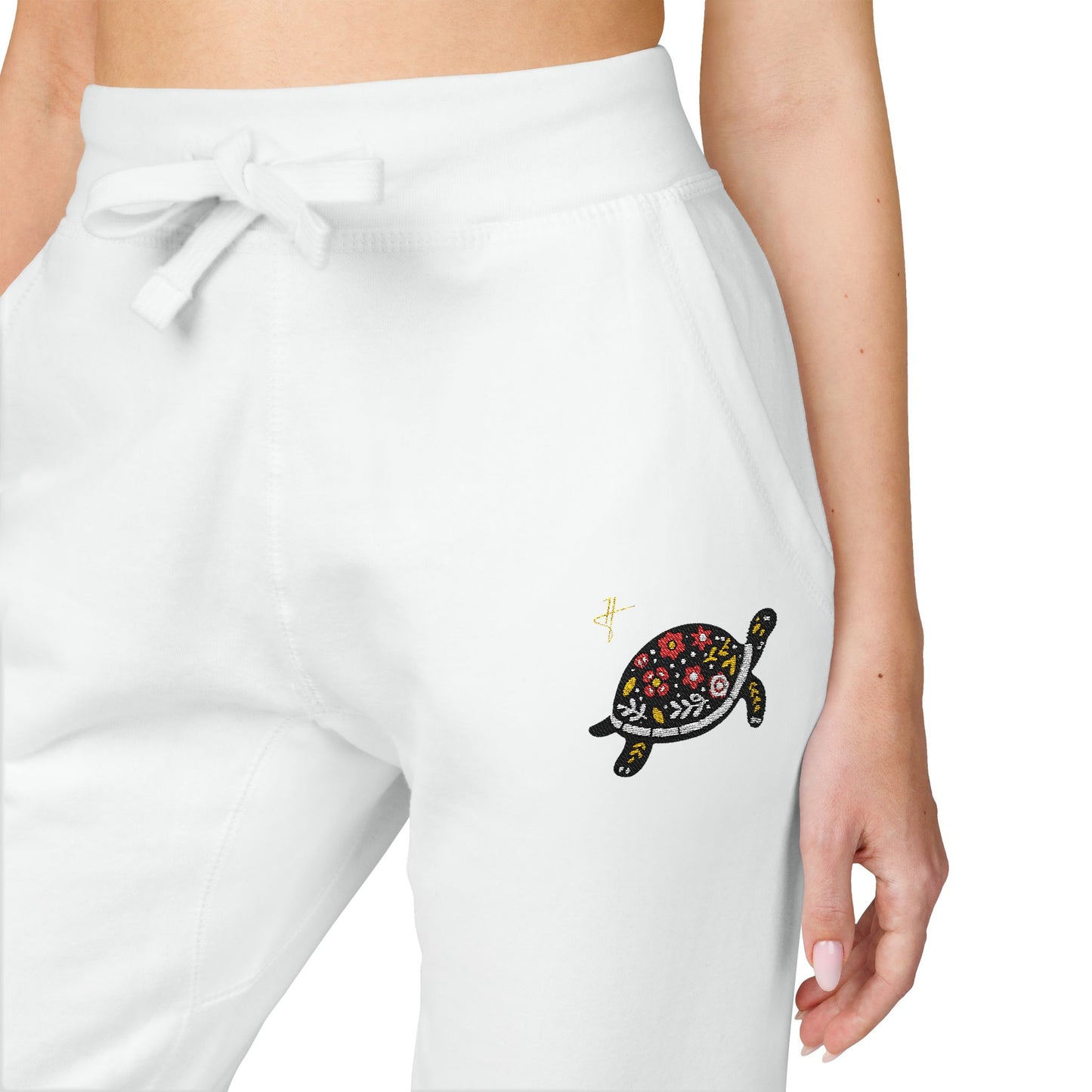 Turtle Woman Fleece Sweatpants Butterfly #PY