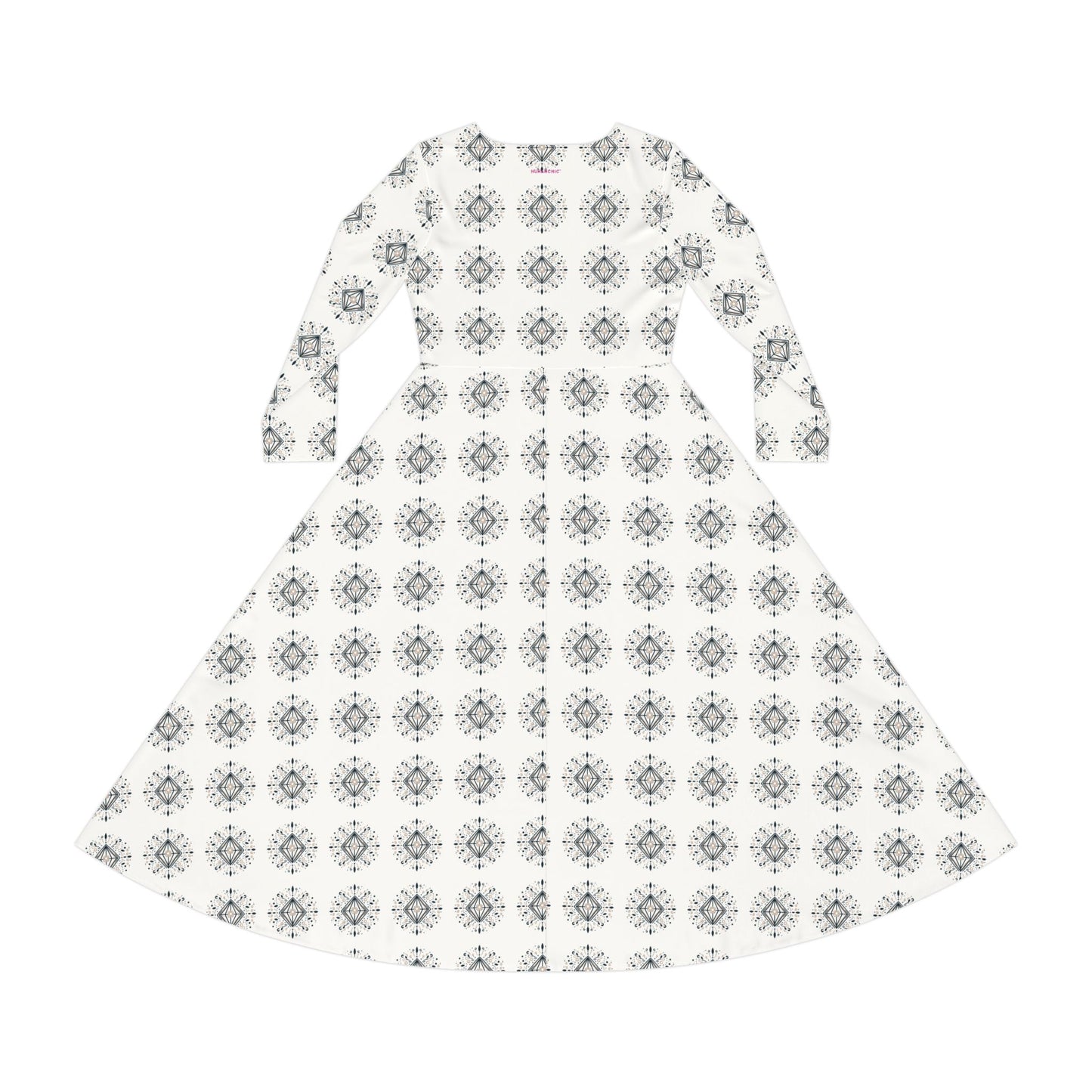 Diamond Folk Bohemian Long Sleeve Dance Dress #PY