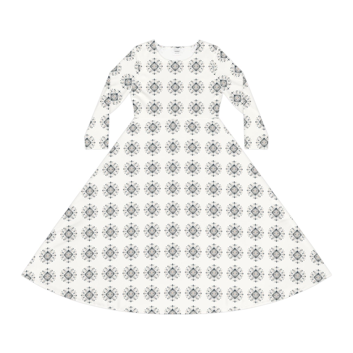 Diamond Folk Bohemian Long Sleeve Dance Dress #PY
