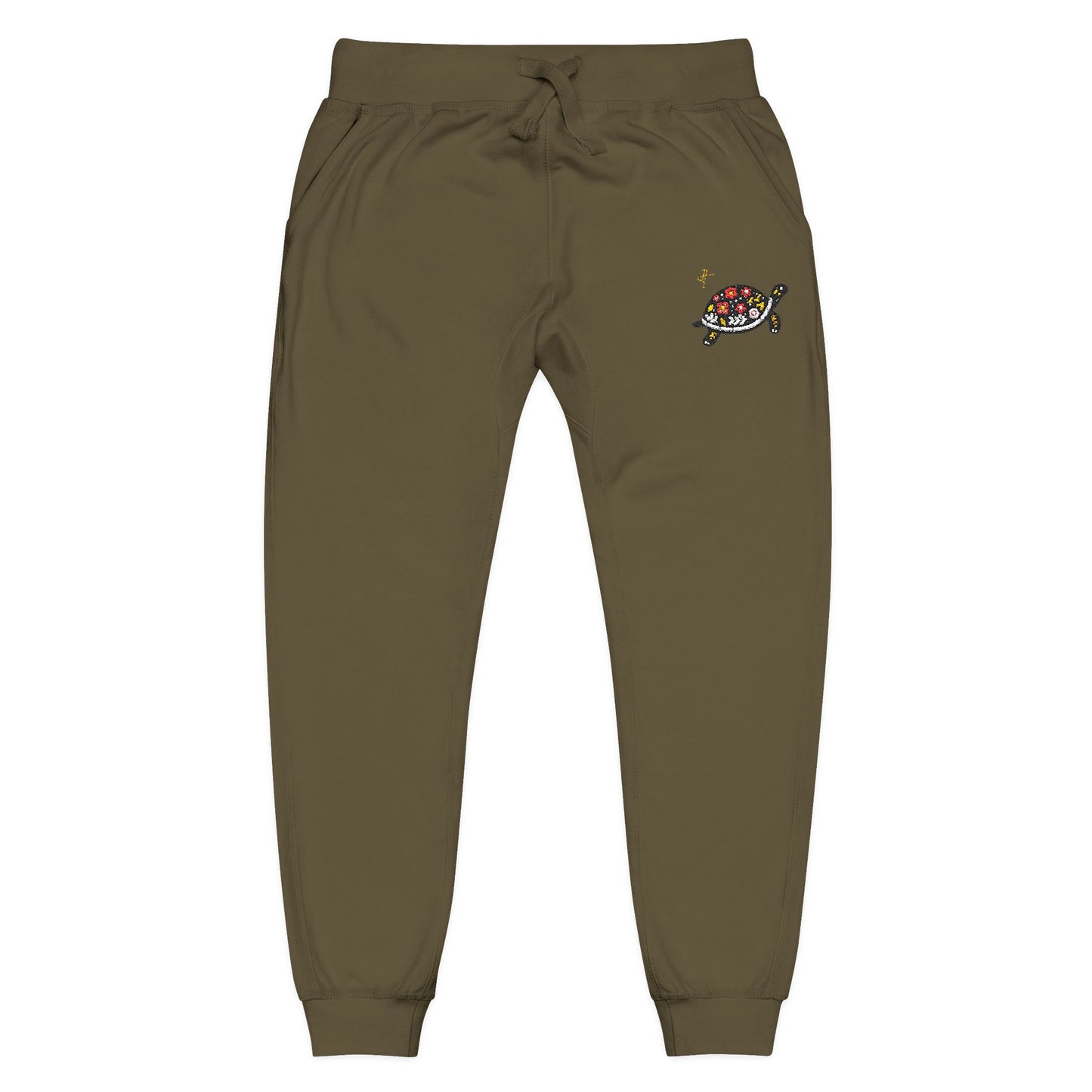 Turtle Woman Fleece Sweatpants Butterfly #PY