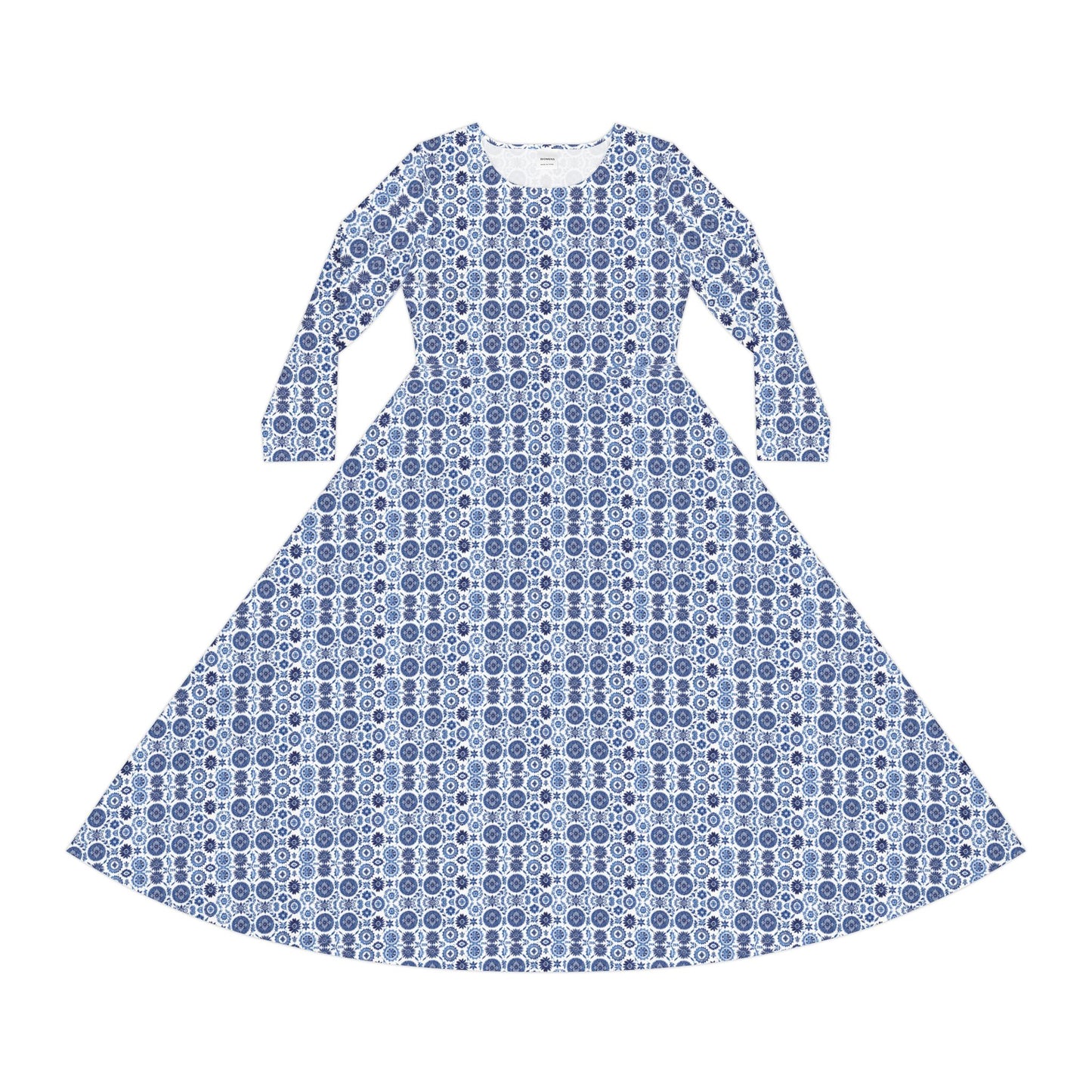 Royal Azure Chic Women's Long Sleeve Dance Dress #PY