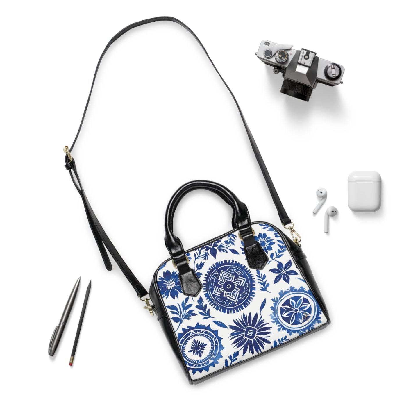 Royal Azure Shoulder Handbag #PY