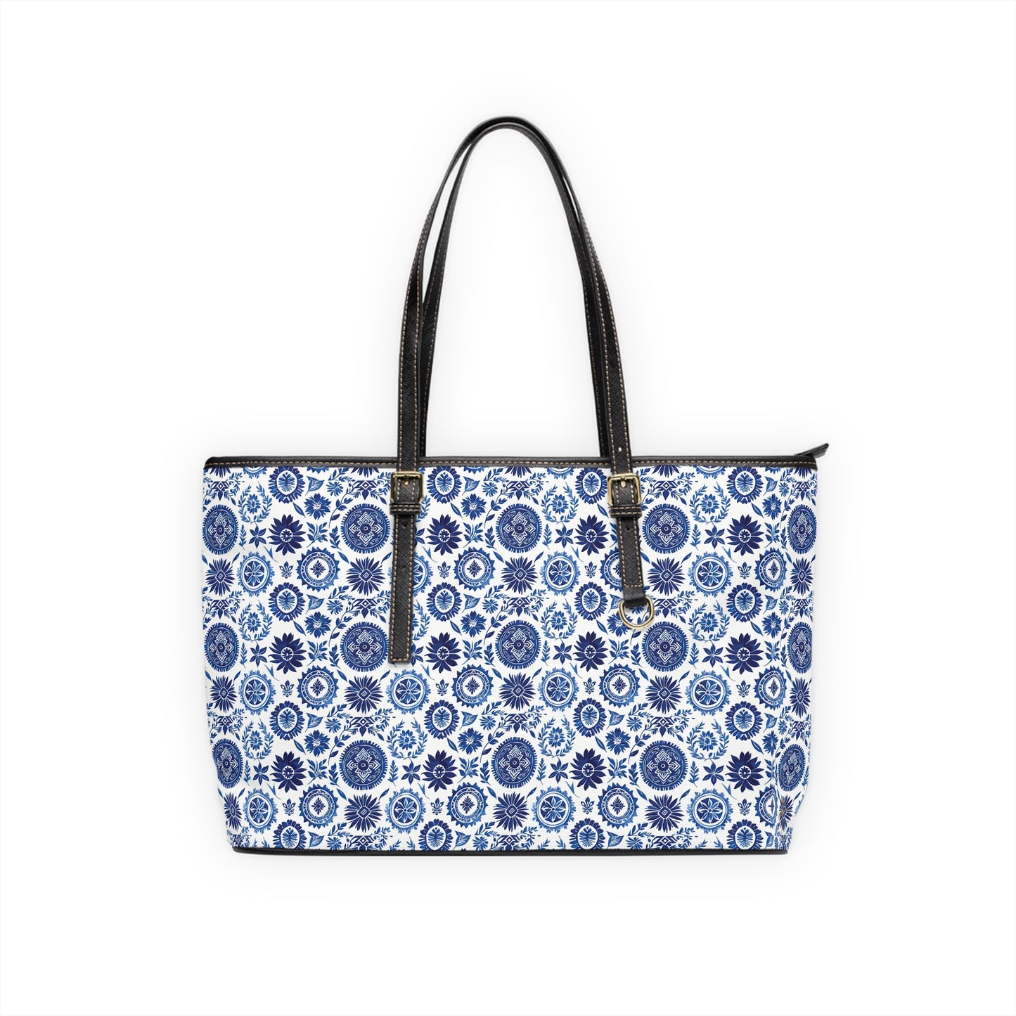 Royal Azure Leather Shoulder Bag #PY