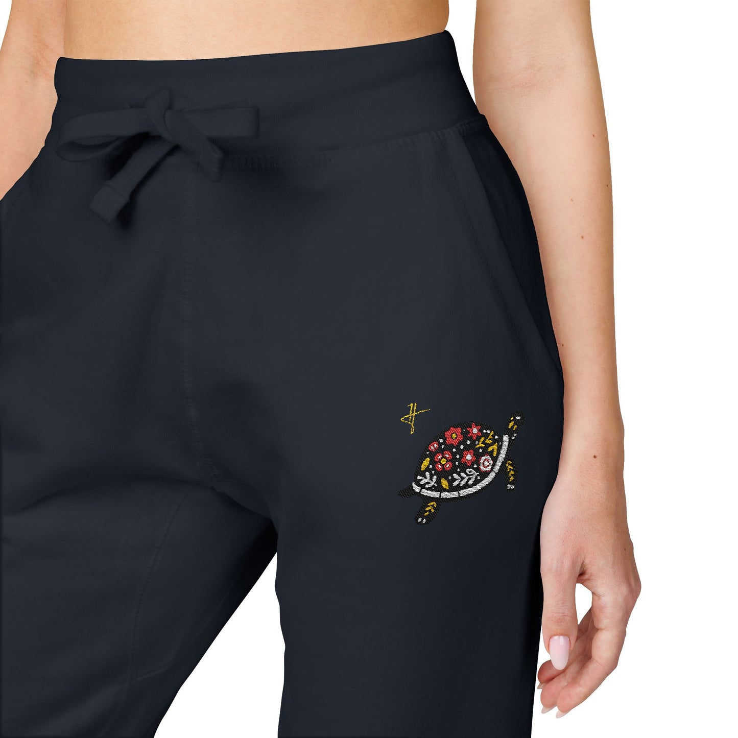 Turtle Woman Fleece Sweatpants Butterfly #PY