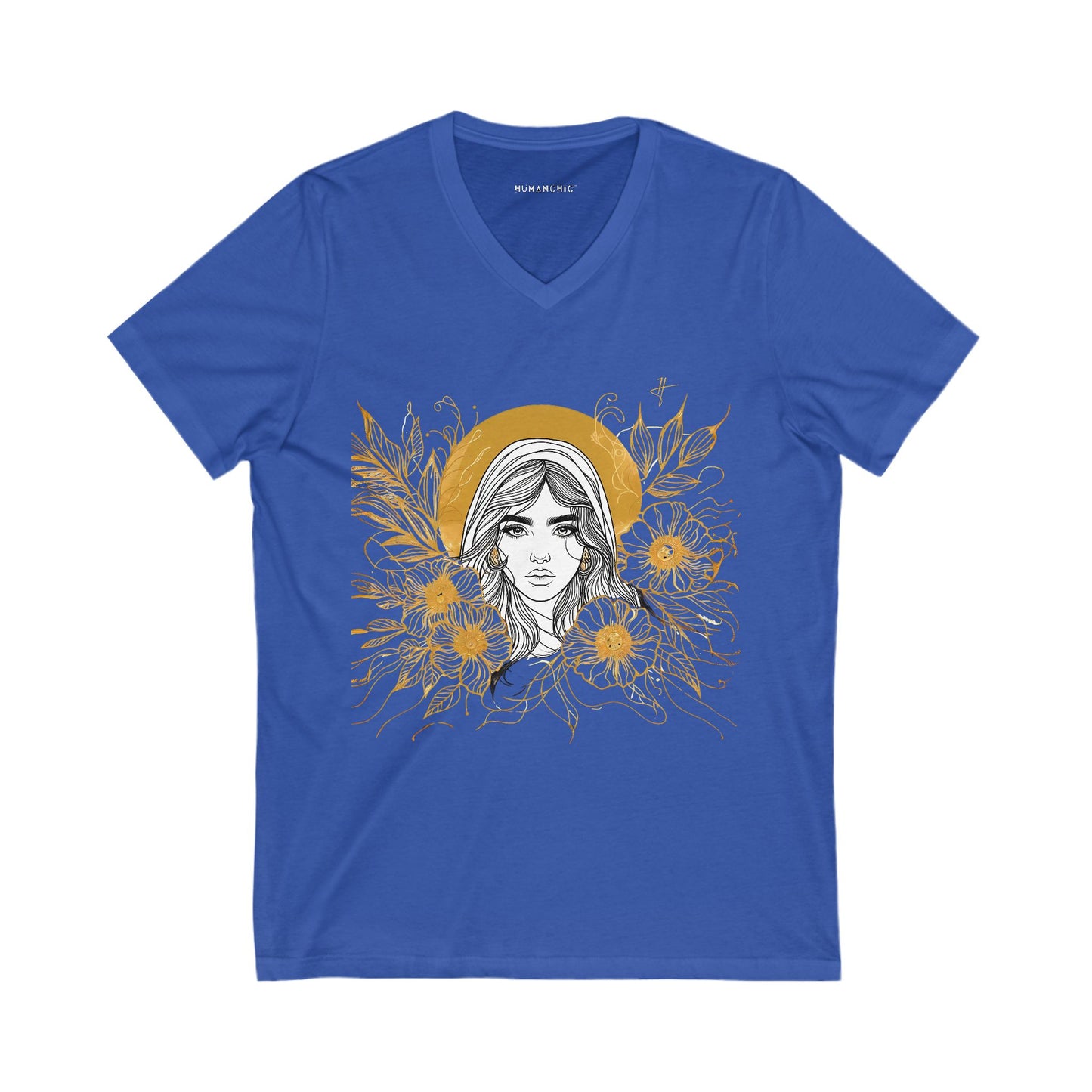 Art Line Calm v-neck t-shirt #PY