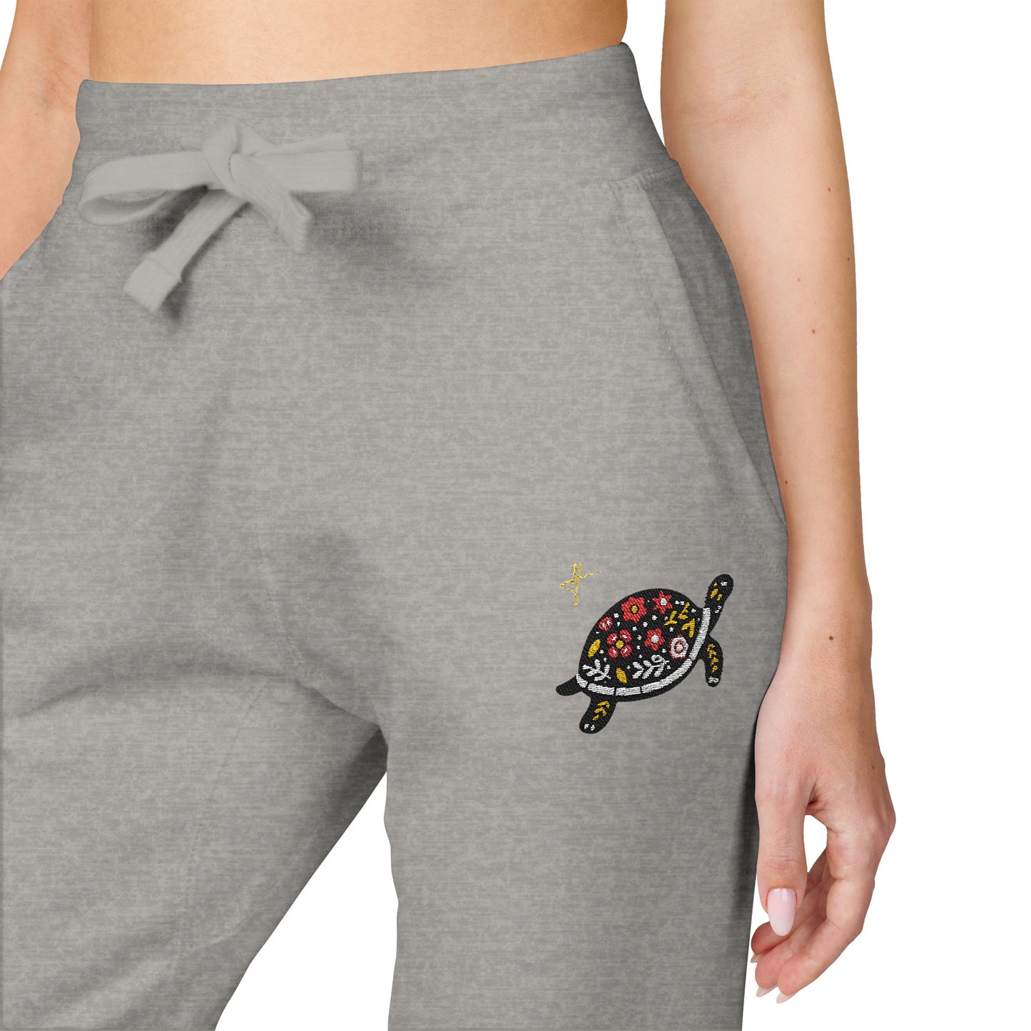 Turtle Woman Fleece Sweatpants Butterfly #PY