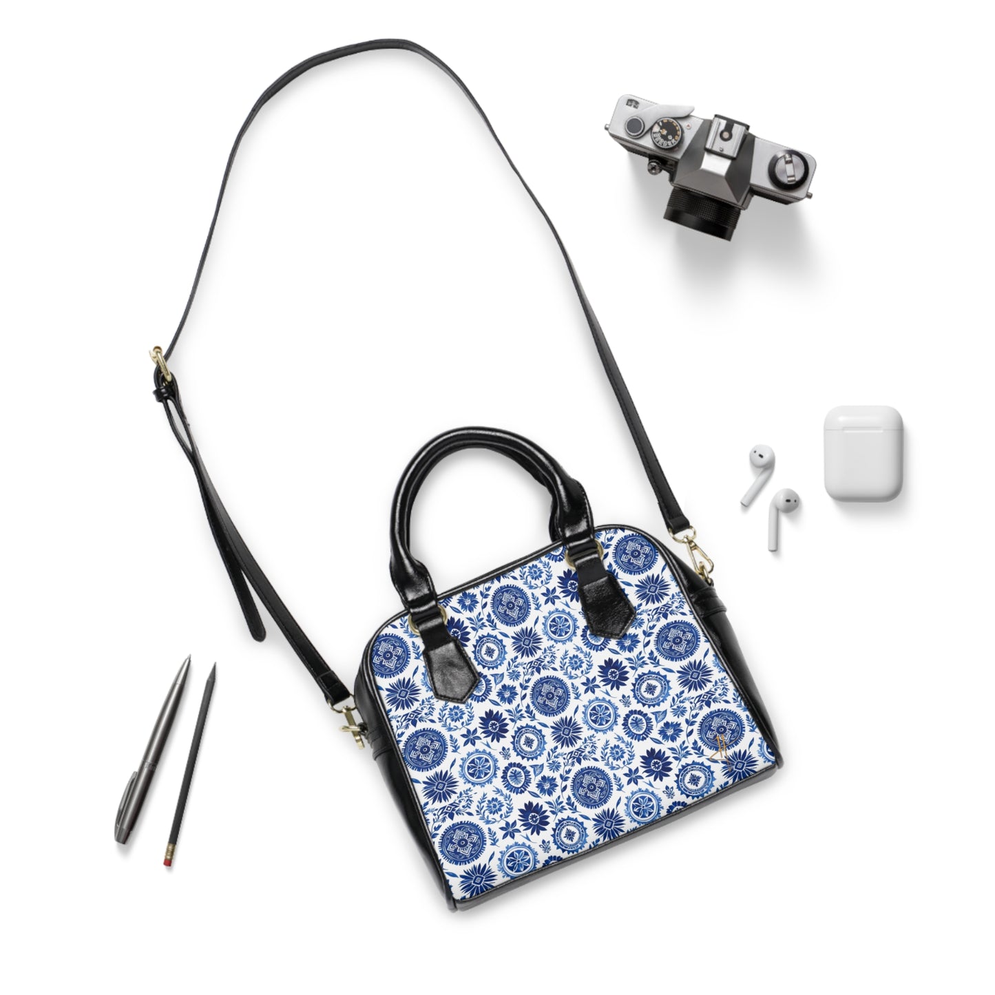Royal Azure Shoulder Handbag #PY