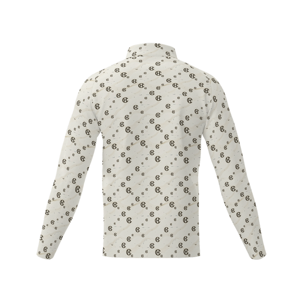 Men's Long Sleeve Quarter Zip -Cotton Feel 200g