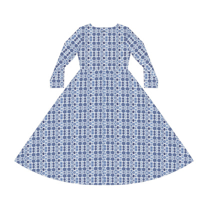 Royal Azure Chic Women's Long Sleeve Dance Dress #PY