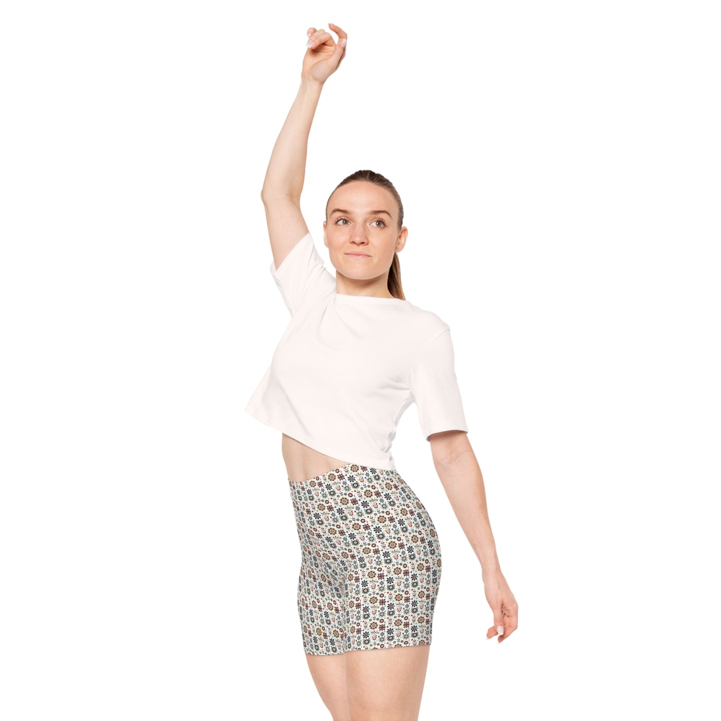 Flowered GEO Women's Biker Shorts #PY