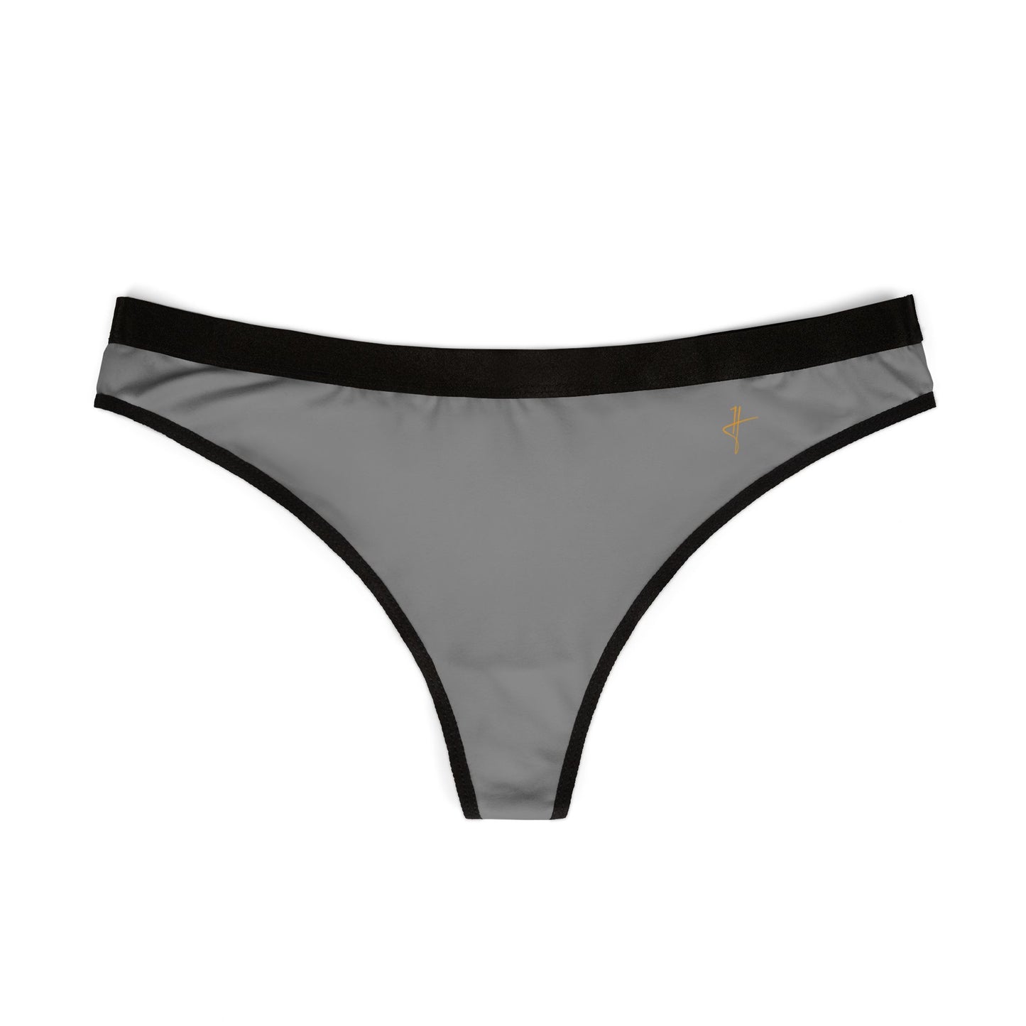 H Women's Grey Thongs Set, Stylish Underwear #PY