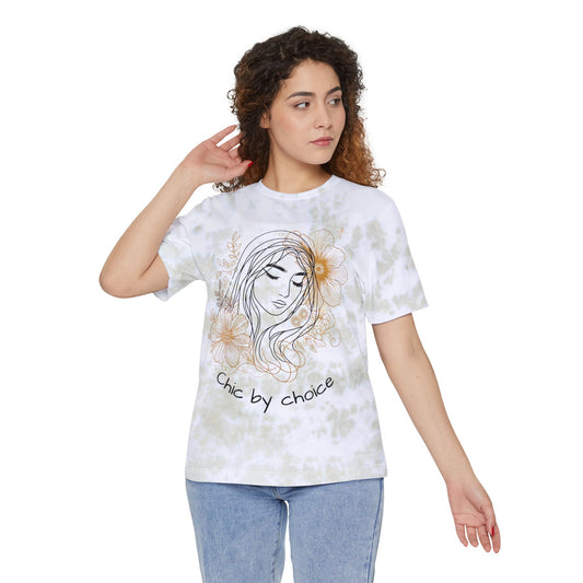 Art Line Bohemian Girl Tie-Dyed T-Shirt #PY