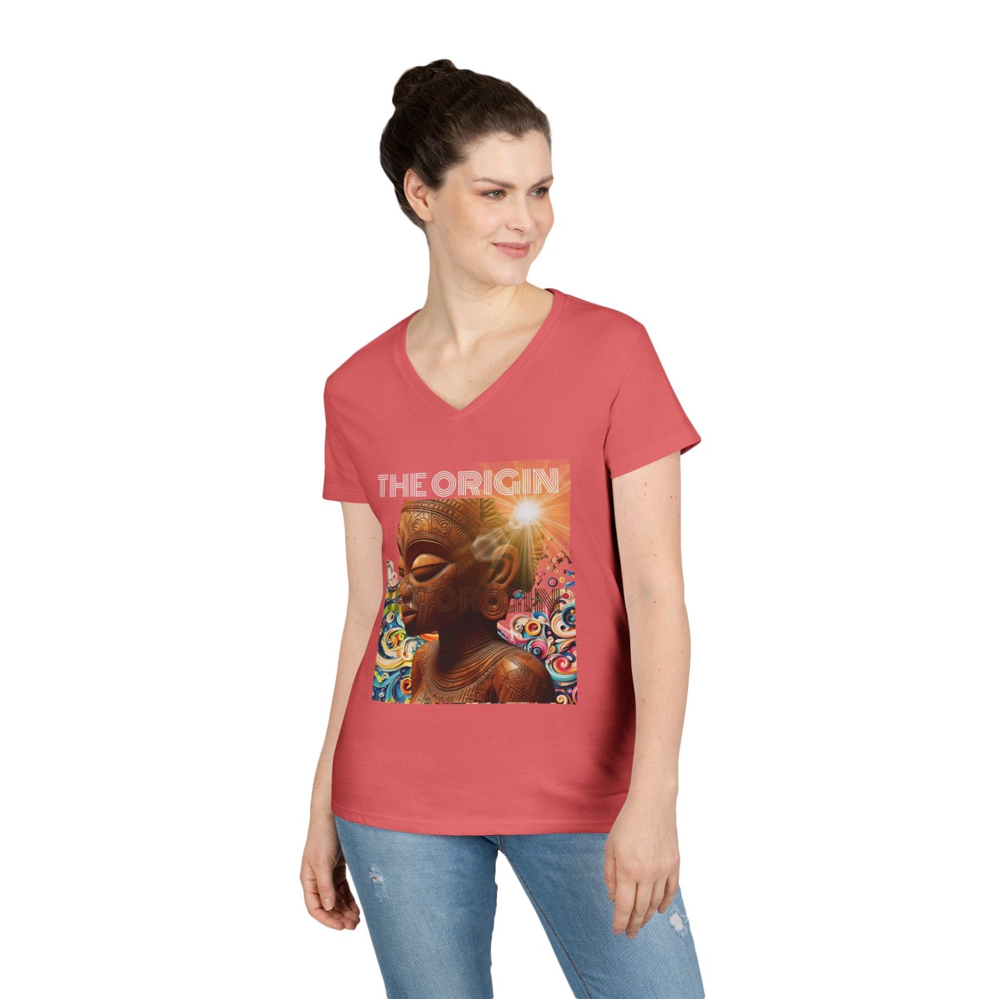 African Origin V-Neck T-Shirt #PY