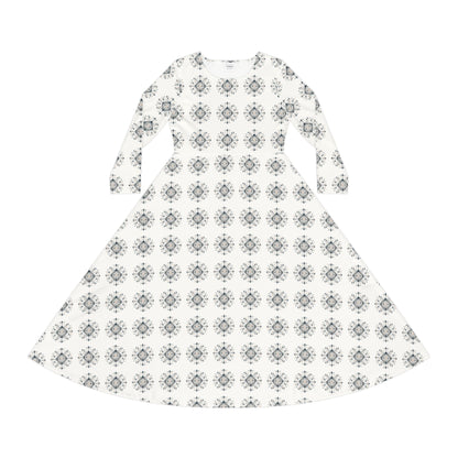 Diamond Folk Bohemian Long Sleeve Dance Dress #PY