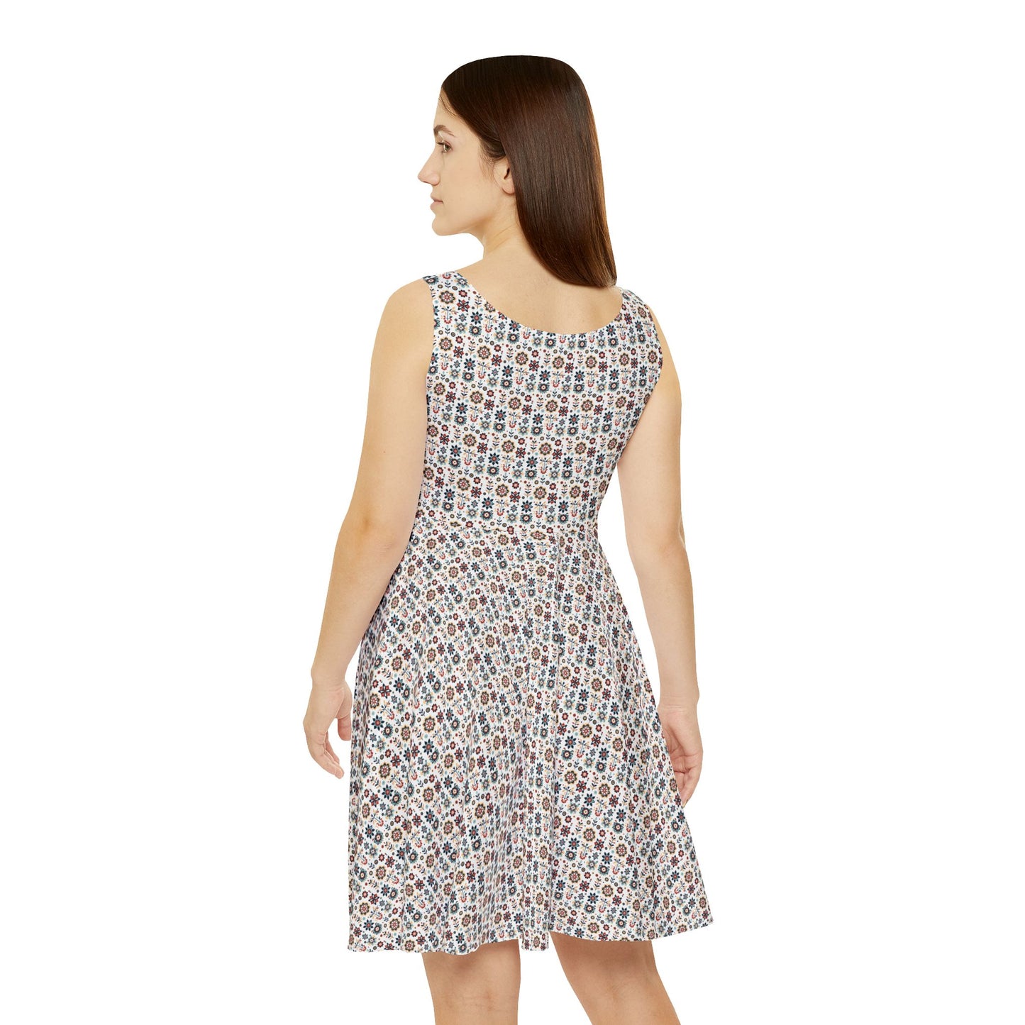 Flowered GEO Skater Dress #PY