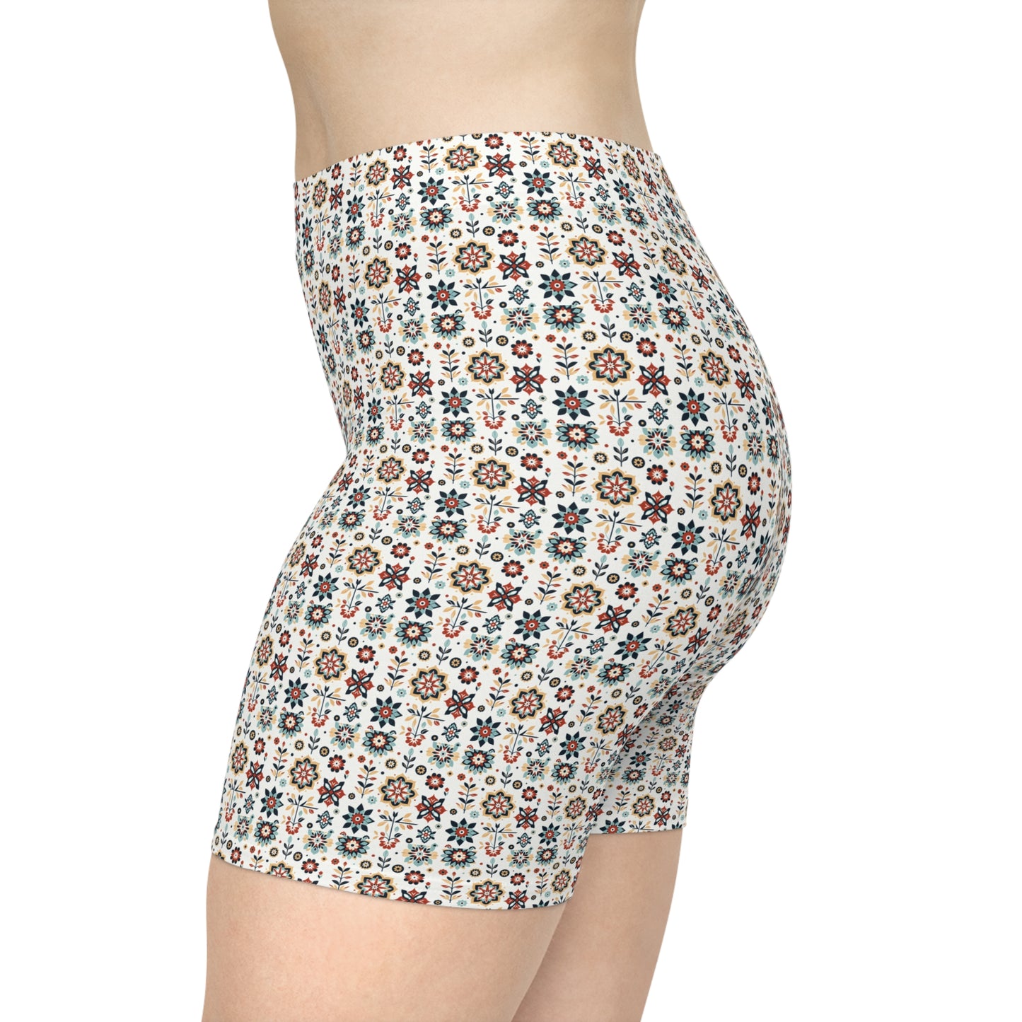 Flowered GEO Women's Biker Shorts #PY