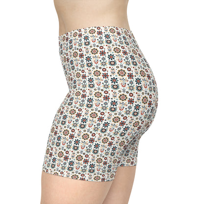 Flowered GEO Women's Biker Shorts #PY