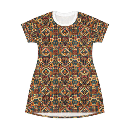 Afrik Bohemian T-Shirt Dress #PY