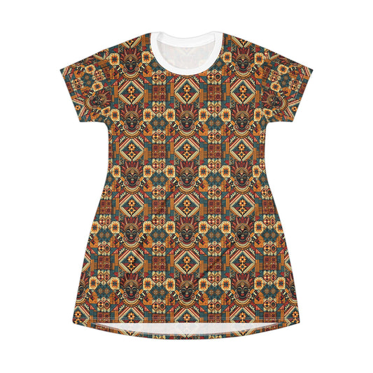 Afrik Bohemian T-Shirt Dress #PY