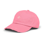Distressed Black Cap HC Script Embroidery