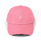 Distressed Black Cap HC Script Embroidery