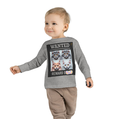 Wanted Cat Toddler Long Sleeve Tee #PY