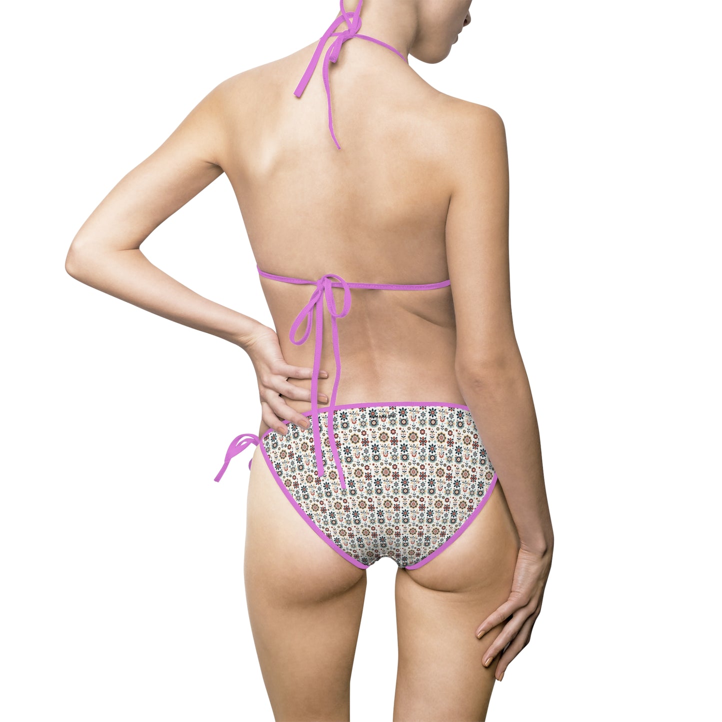 Flowered GEO Women's Bikini Swimsuit #PY