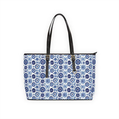 Royal Azure Leather Shoulder Bag #PY