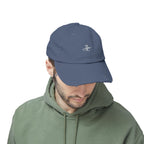 Distressed Black Cap HC Script Embroidery