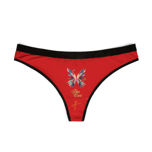 Take Care Women's Thongs Underwear RED #PY