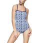 Royal Azure Thin One-Piece Swimsuit #PY