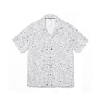 Chemise camp hawaïenne en marbre abstrait blanc pour homme