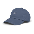 Distressed Black Cap HC Script Embroidery