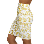 HUMANCHIC Workday Gold-Line Pencil Skirt— Women · White