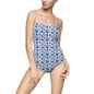 Royal Azure Thin One-Piece Swimsuit #PY