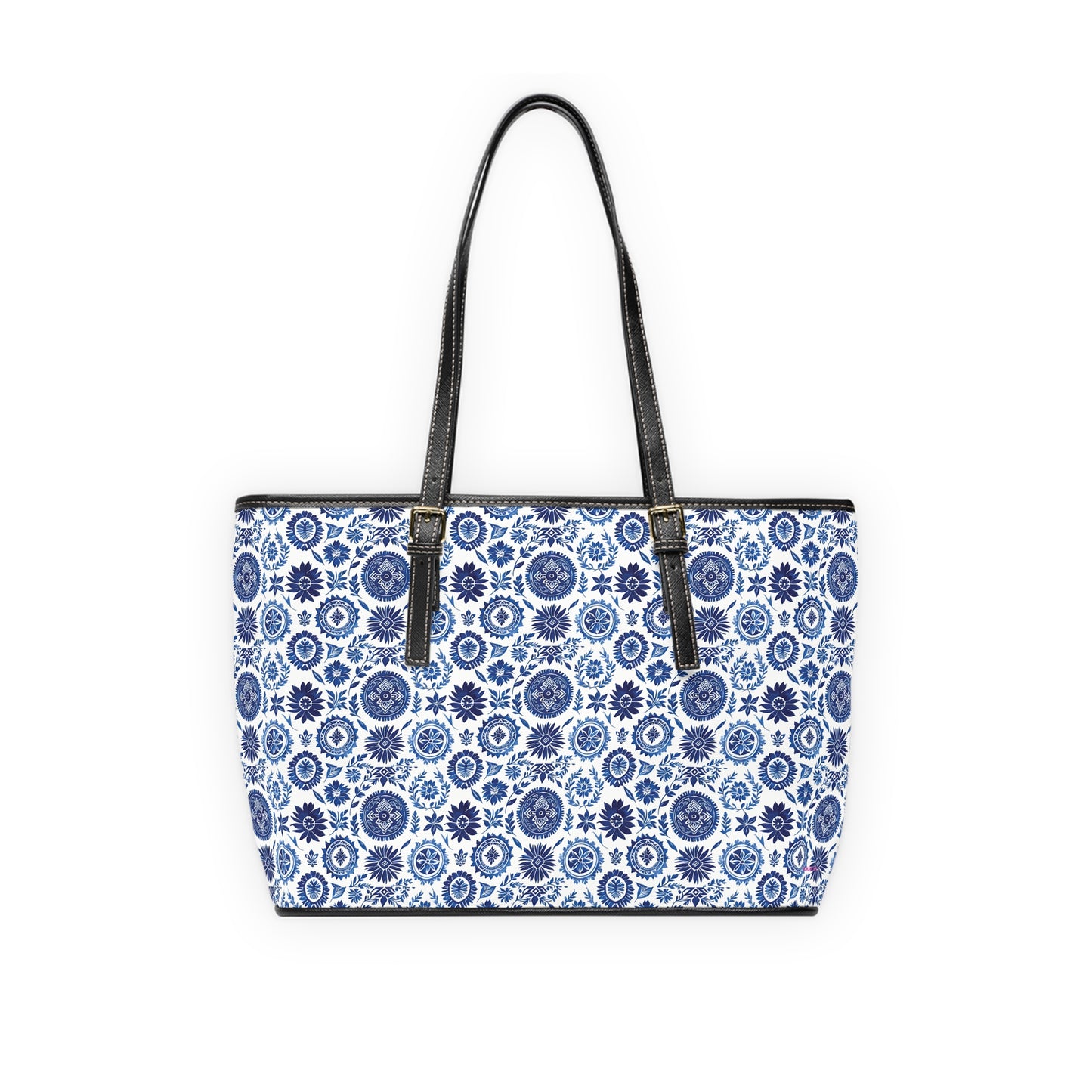 Royal Azure Leather Shoulder Bag #PY