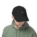 Distressed Black Cap HC Script Embroidery