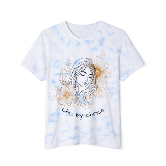 Art Line Bohemian Girl Tie-Dyed T-Shirt #PY