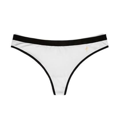 Women's White Thongs, Comfortable Underwear #PY