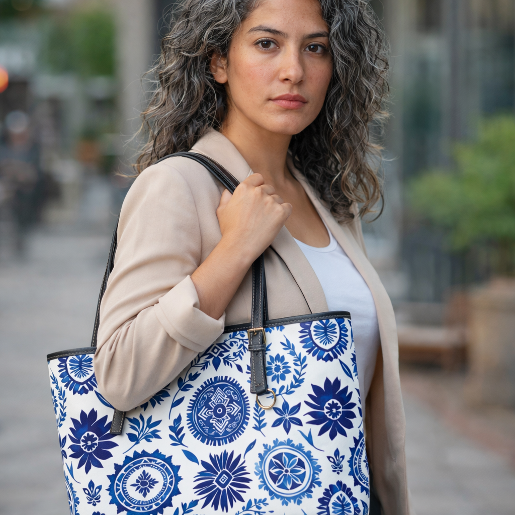 HUMANCHIC Royal Azure Leather Shoulder Bag