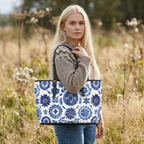 HUMANCHIC Royal Azure Leather Shoulder Bag