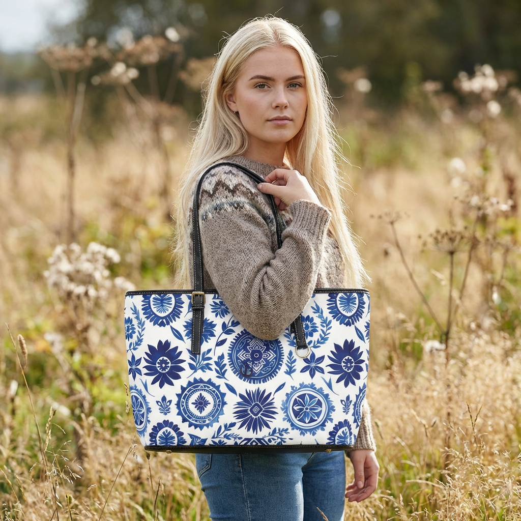 HUMANCHIC Royal Azure Leather Shoulder Bag