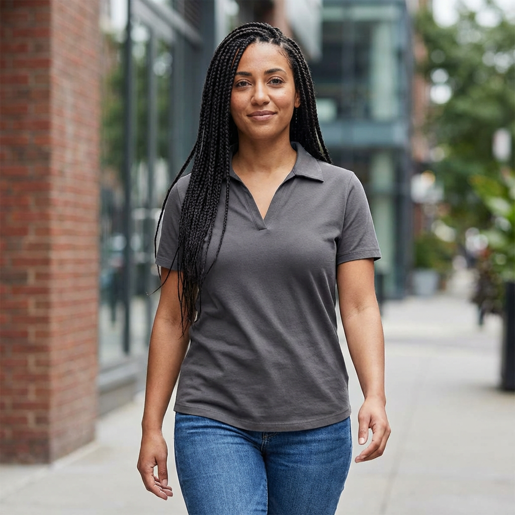 HUMANCHIC City Stretch Polo — Women