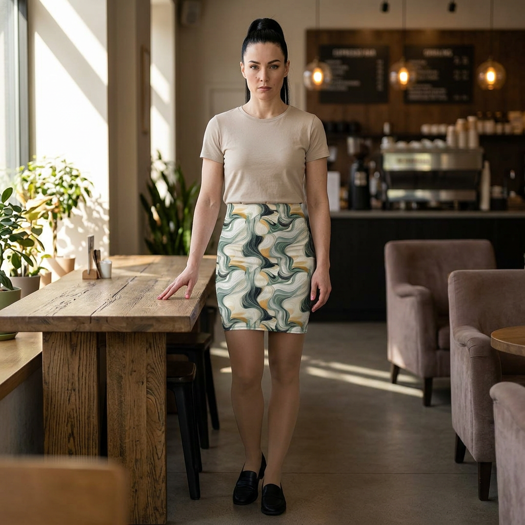 HUMANCHIC Refined abstract Pencil Skirt — Women