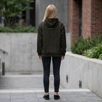 Black Matrix Pullover Hoodie Women