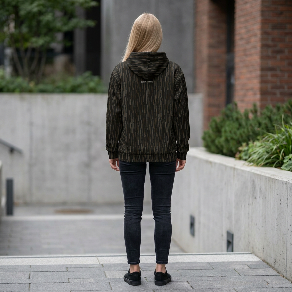 Black Matrix Pullover Hoodie Women