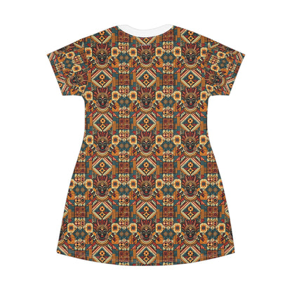 Afrik Bohemian T-Shirt Dress #PY