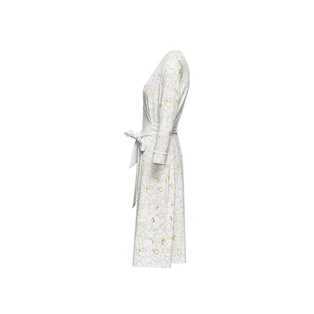 Humanchic Wave dress Wrap Dress - White/Gold