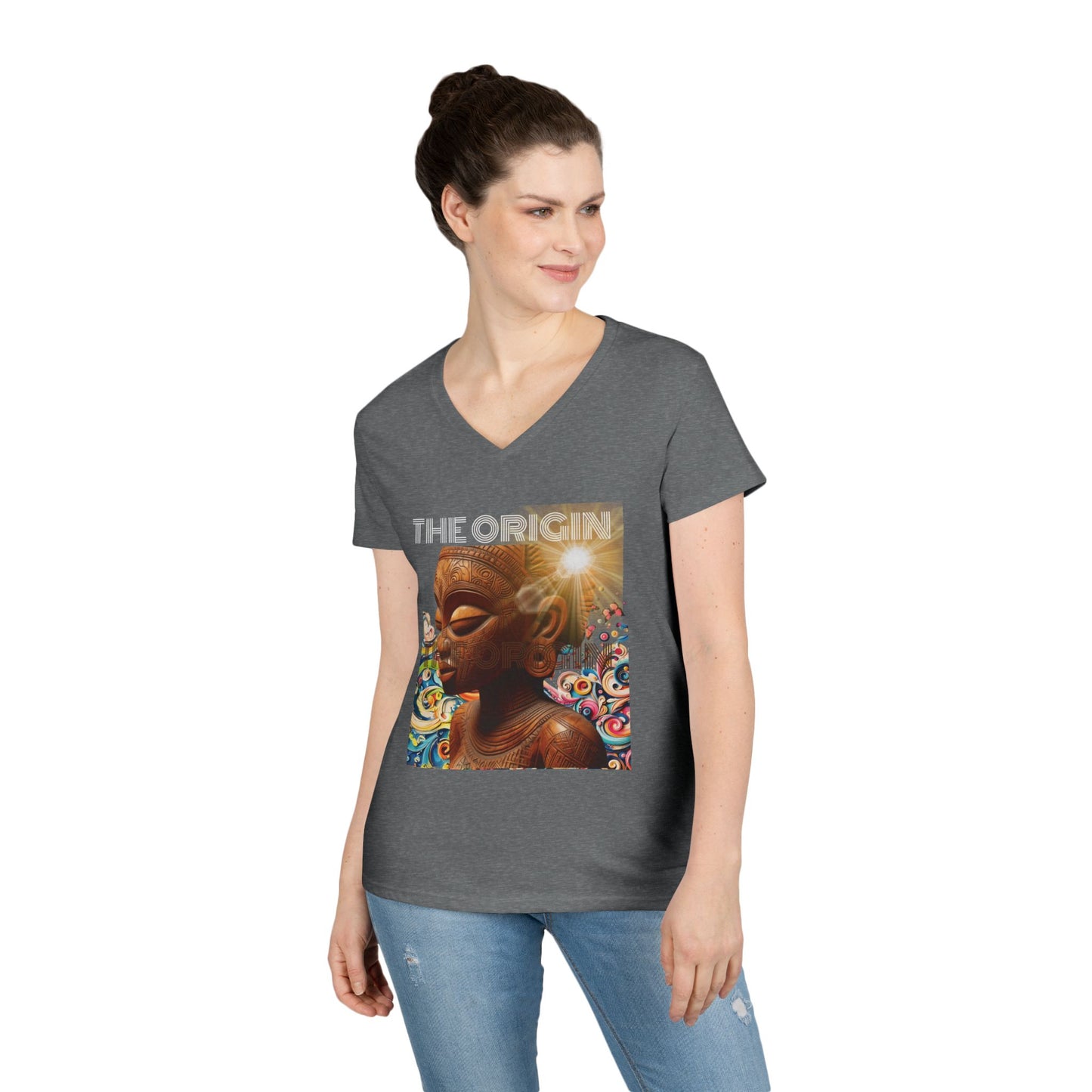 African Origin V-Neck T-Shirt #PY